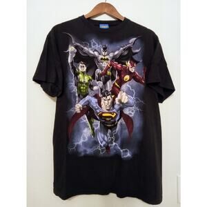 DC Comics Justice League Comics T-Shirt Batman Superman Flash Green Lantern SZ L